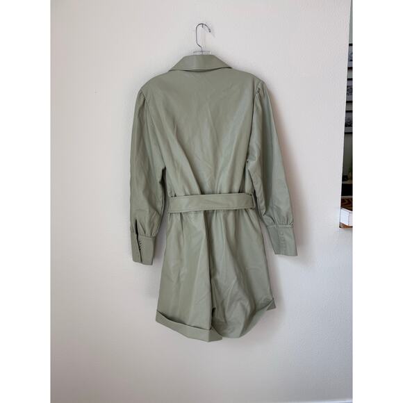 NWOT Revolve 7 For All Mankind Faux Leather Belted Romper Size Large - Picture 3 of 8